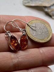 Baltic Amber Sterling Silver Drop Earrings