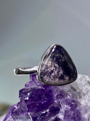 An Extremely Rare Blue John and Silver Ring