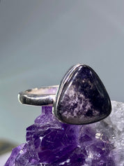 An Extremely Rare Blue John and Silver Ring