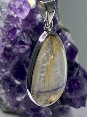 Blue John Silver Pendant