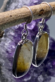 Blue John Silver Drop Earrings