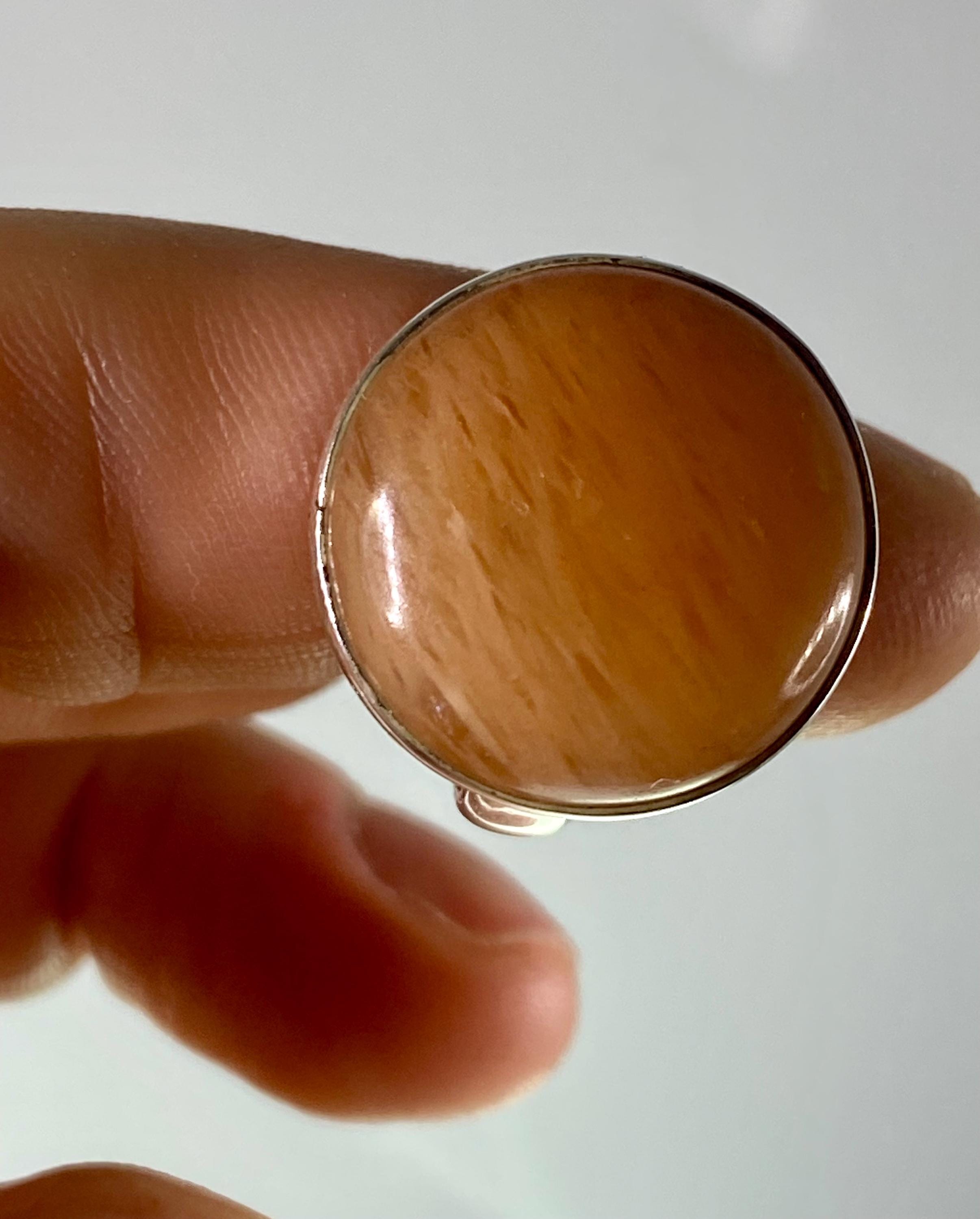 Golden Yellow Aventurine and Silver Ring