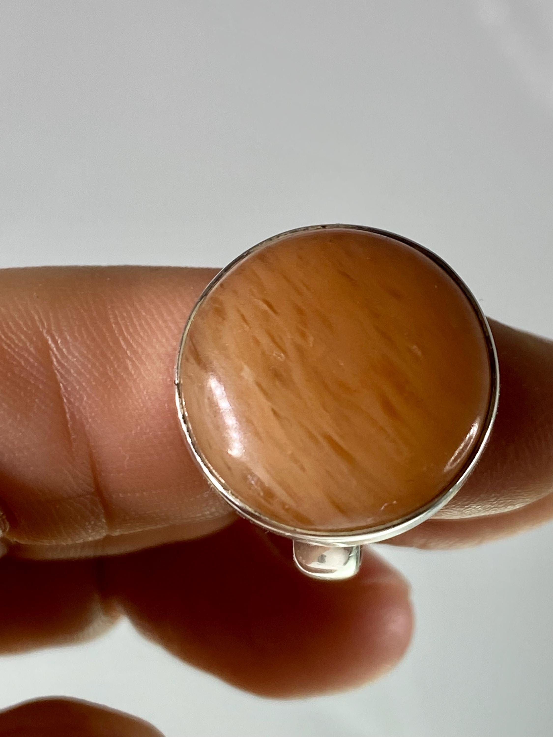 Golden Yellow Aventurine and Silver Ring
