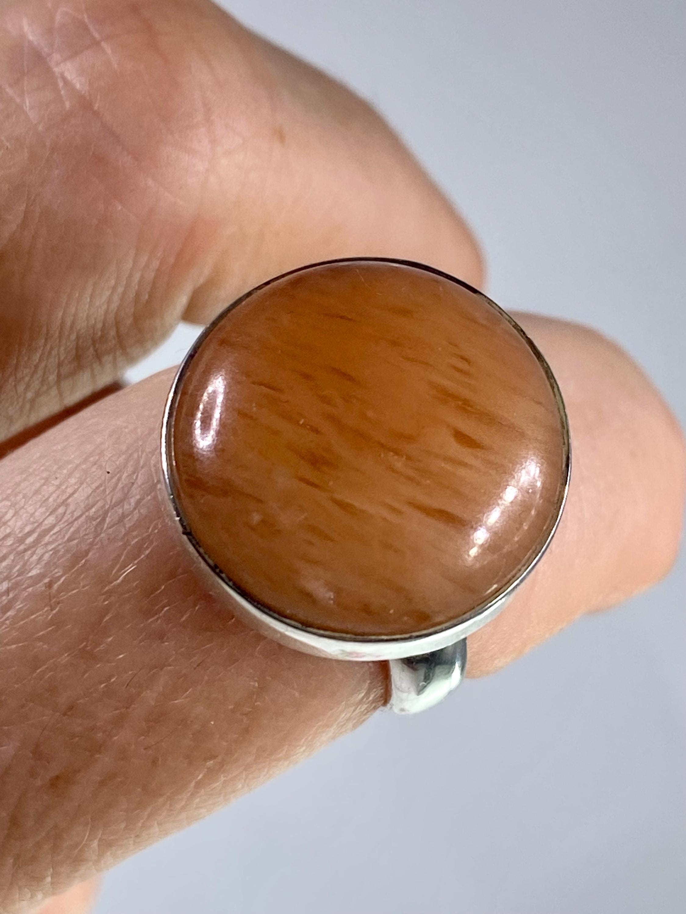 Golden Yellow Aventurine and Silver Ring