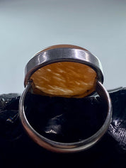 Golden Yellow Aventurine and Silver Ring