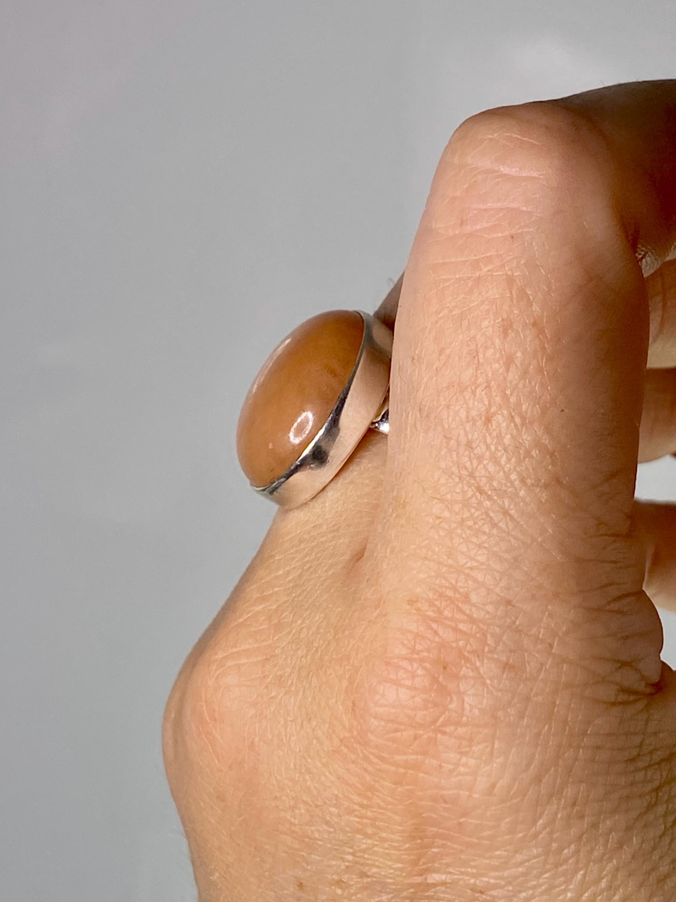 Golden Yellow Aventurine and Silver Ring