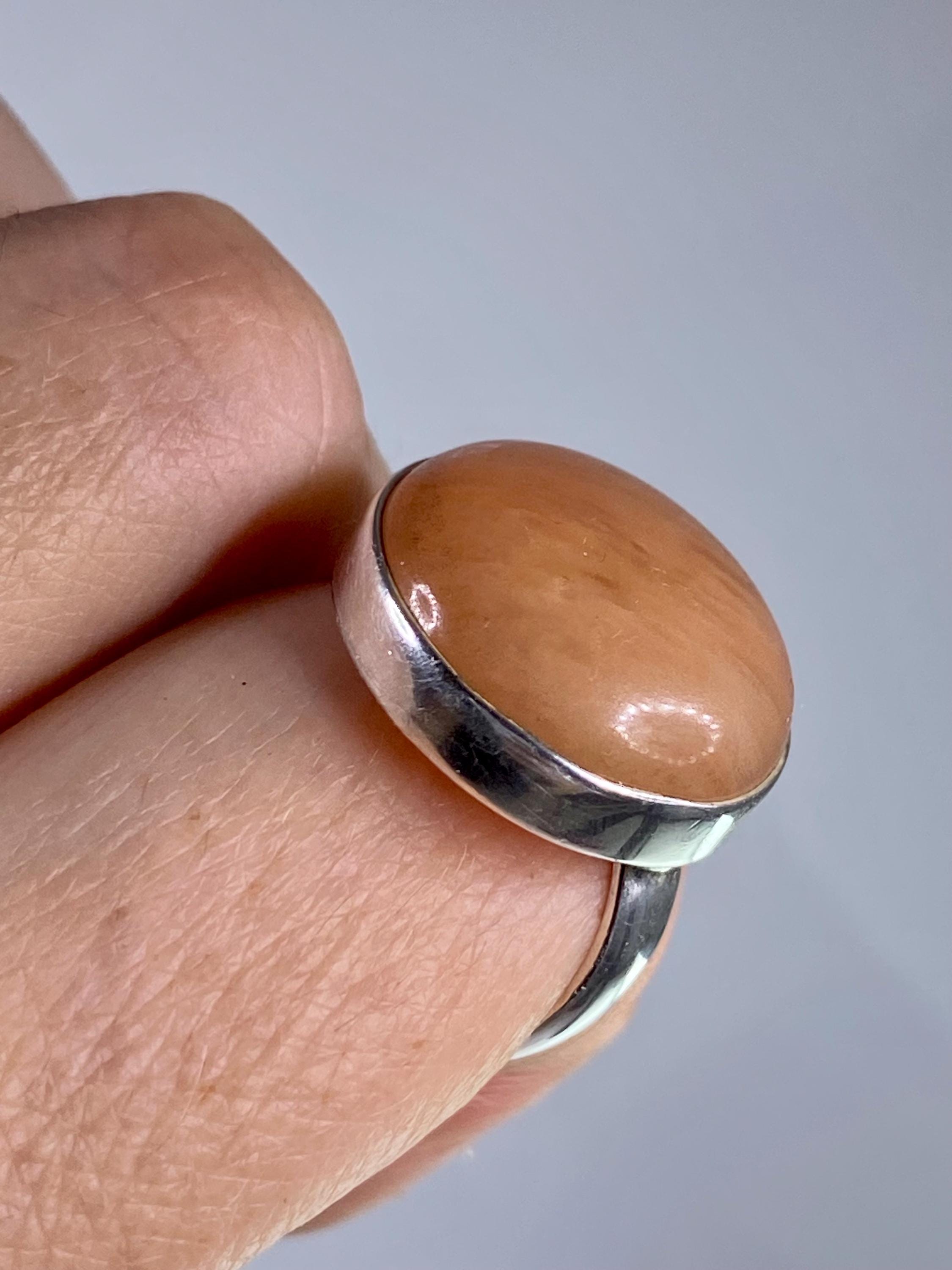 Golden Yellow Aventurine and Silver Ring