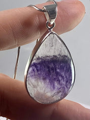 A Rare Blue John and Silver Pendant