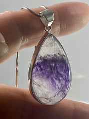 A Rare Blue John and Silver Pendant