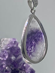 A Rare Blue John and Silver Pendant