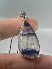 A Rare Blue John and Silver Pendant