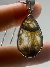 Blue John Silver Pendant - Extremely Rare