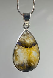 Blue John Silver Pendant - Extremely Rare