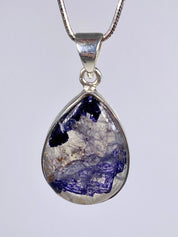 A Rare Blue John and Silver Pendant