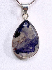 A Rare Blue John and Silver Pendant