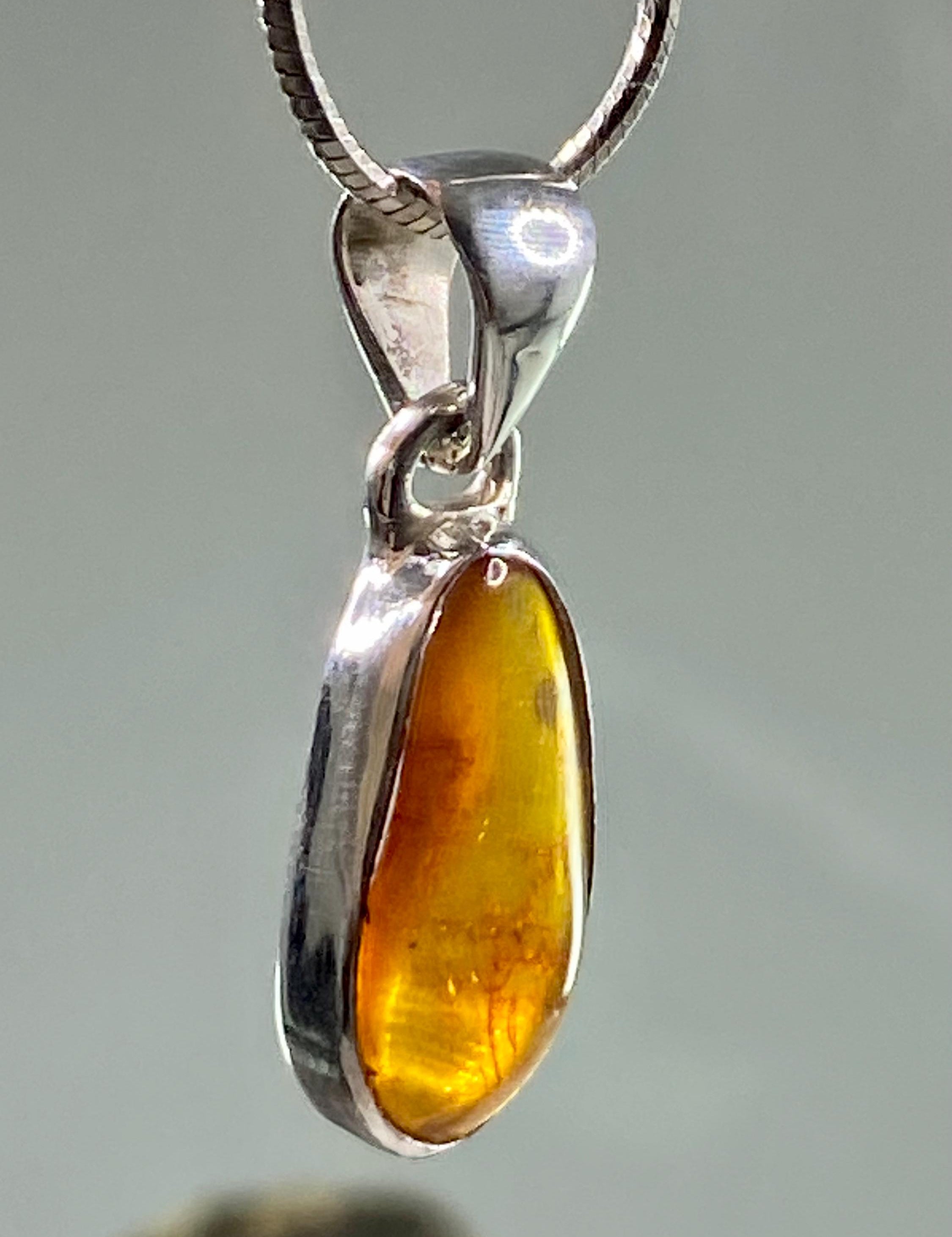 Baltic Amber Sterling Silver Pendant