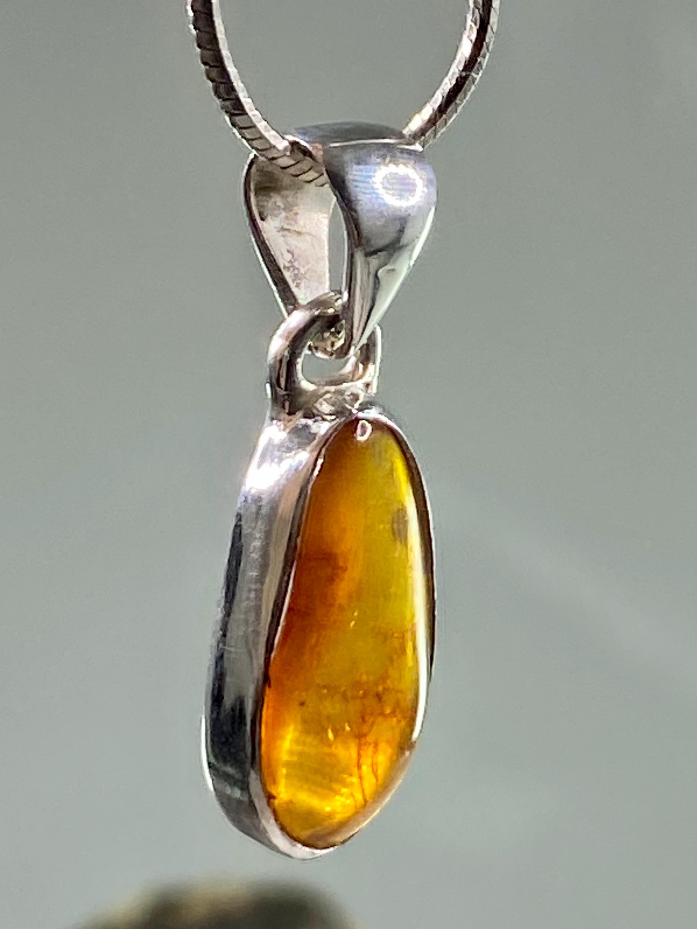 Baltic Amber Sterling Silver Pendant