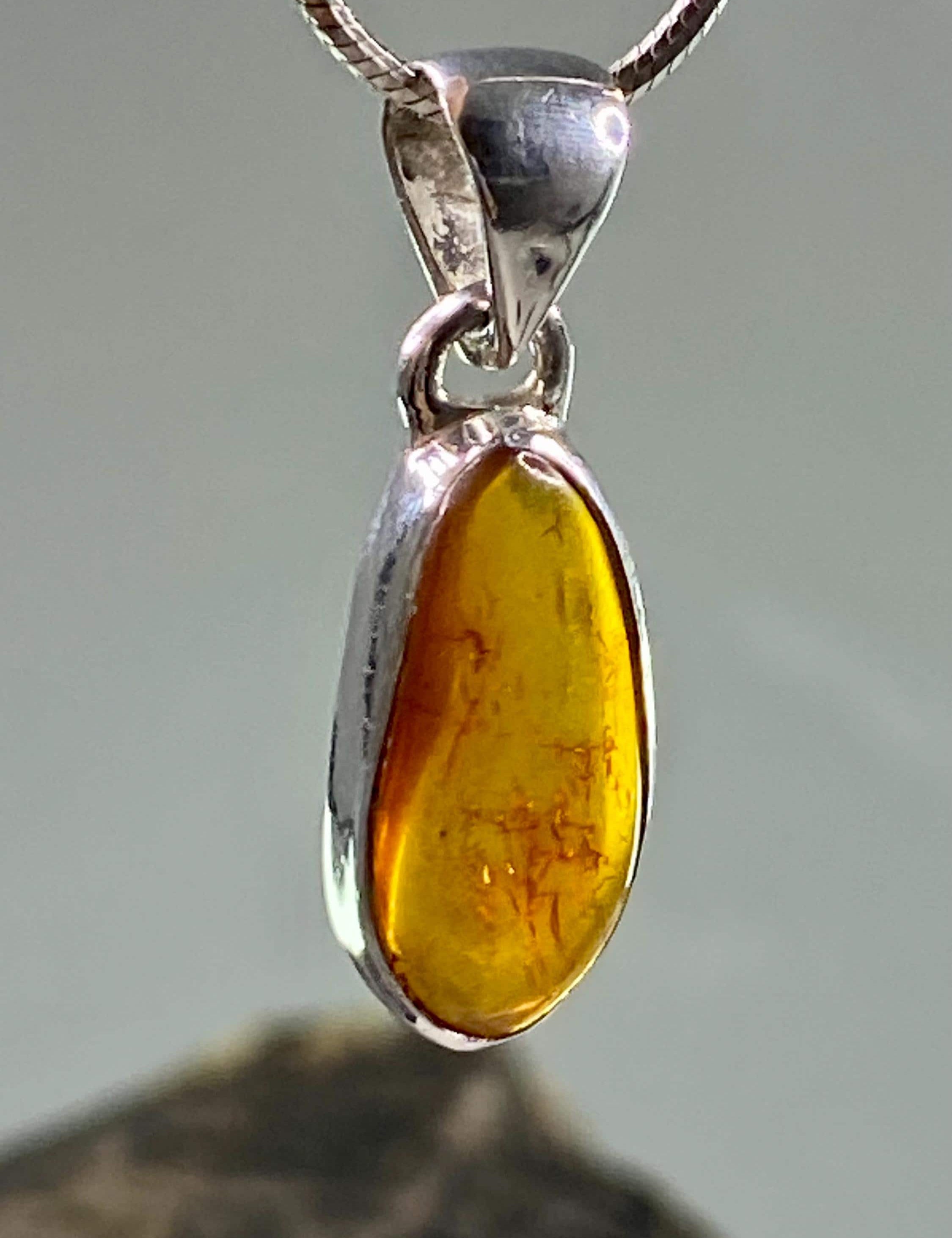 Baltic Amber Sterling Silver Pendant