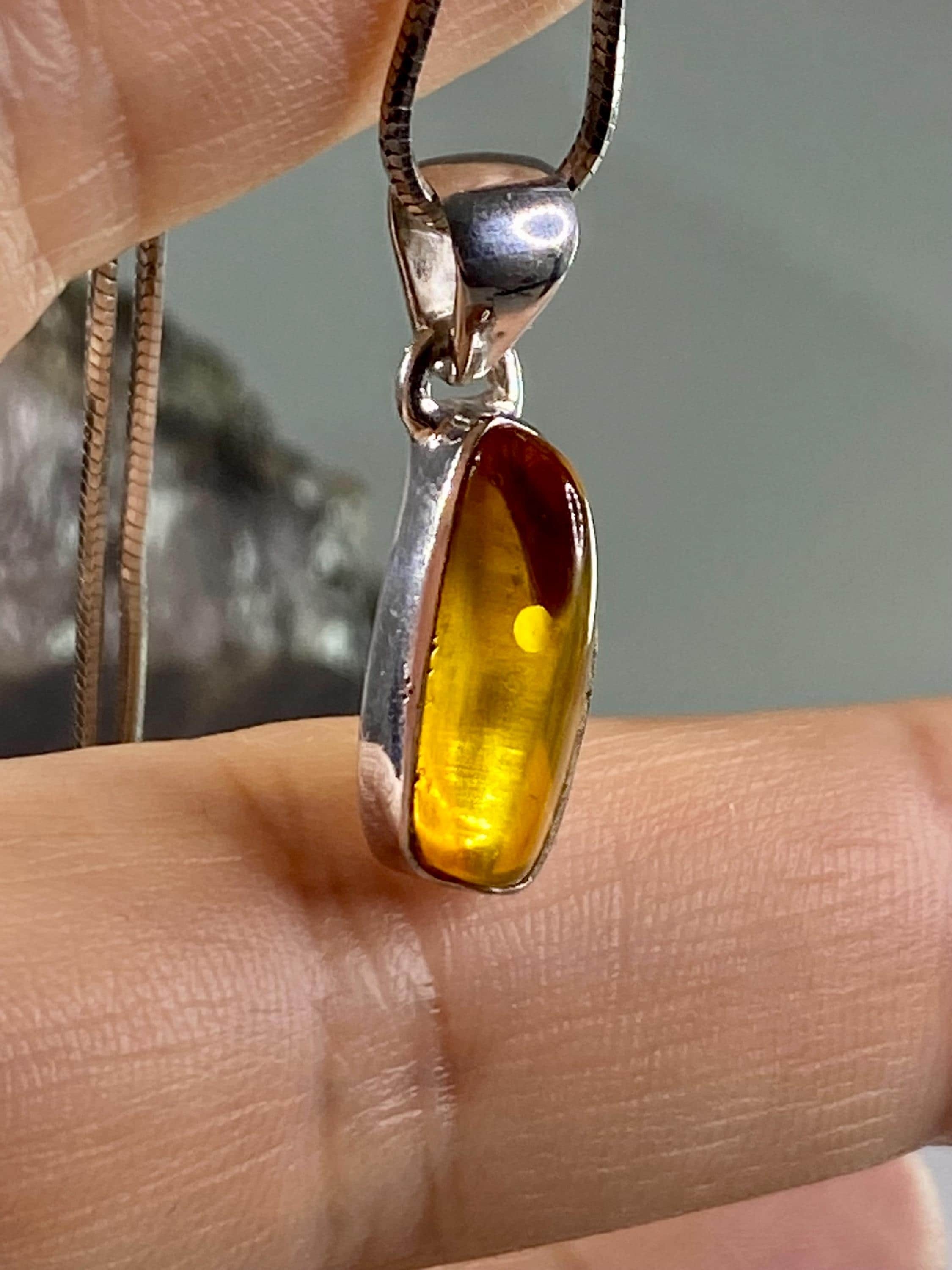 Baltic Amber Sterling Silver Pendant