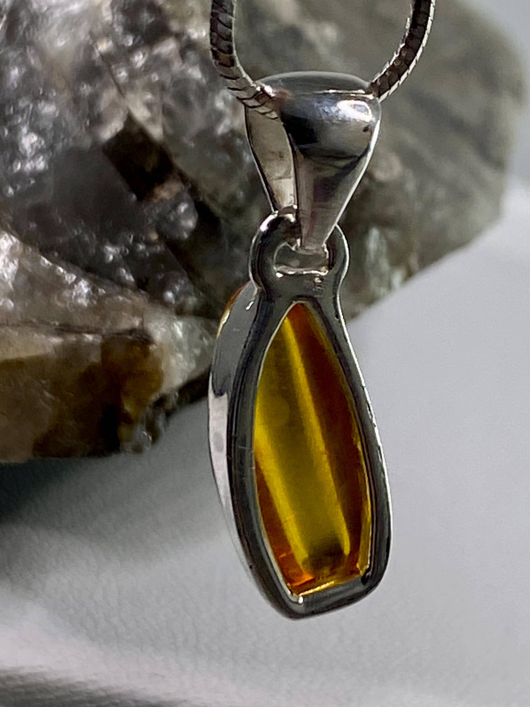 Baltic Amber Sterling Silver Pendant