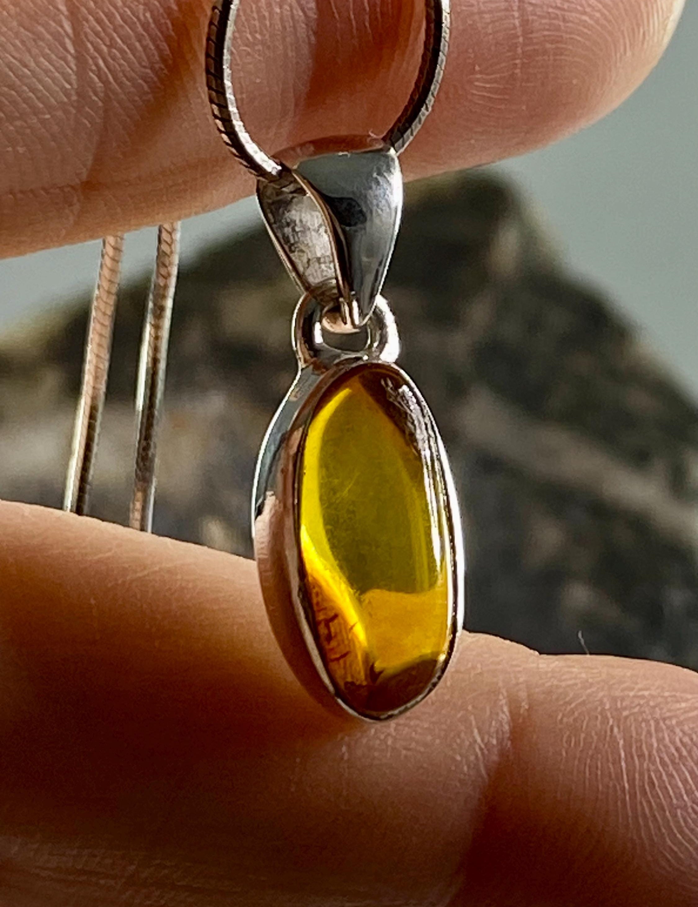 Baltic Amber Sterling Silver Pendant