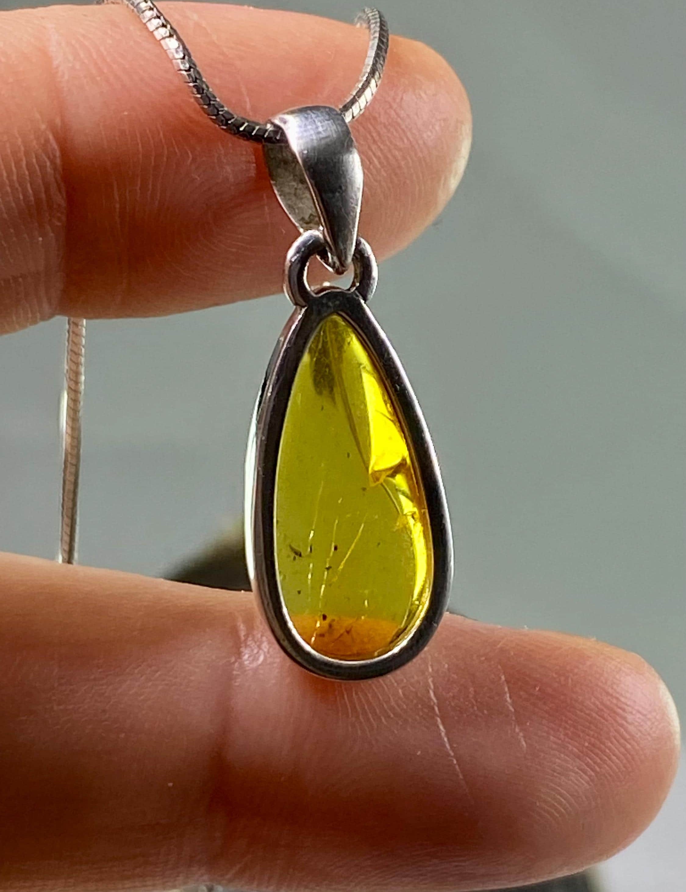 Baltic Amber Sterling Silver Pendant