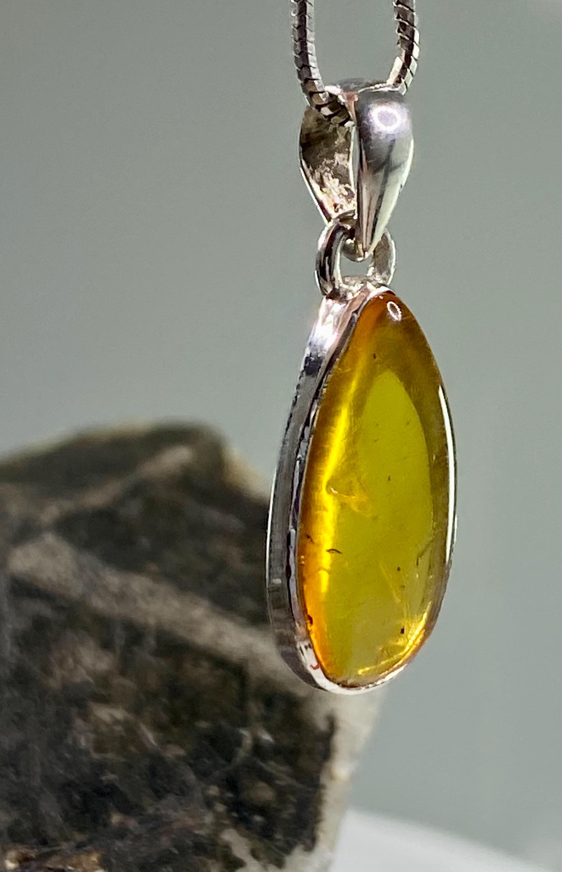 Baltic Amber Sterling Silver Pendant