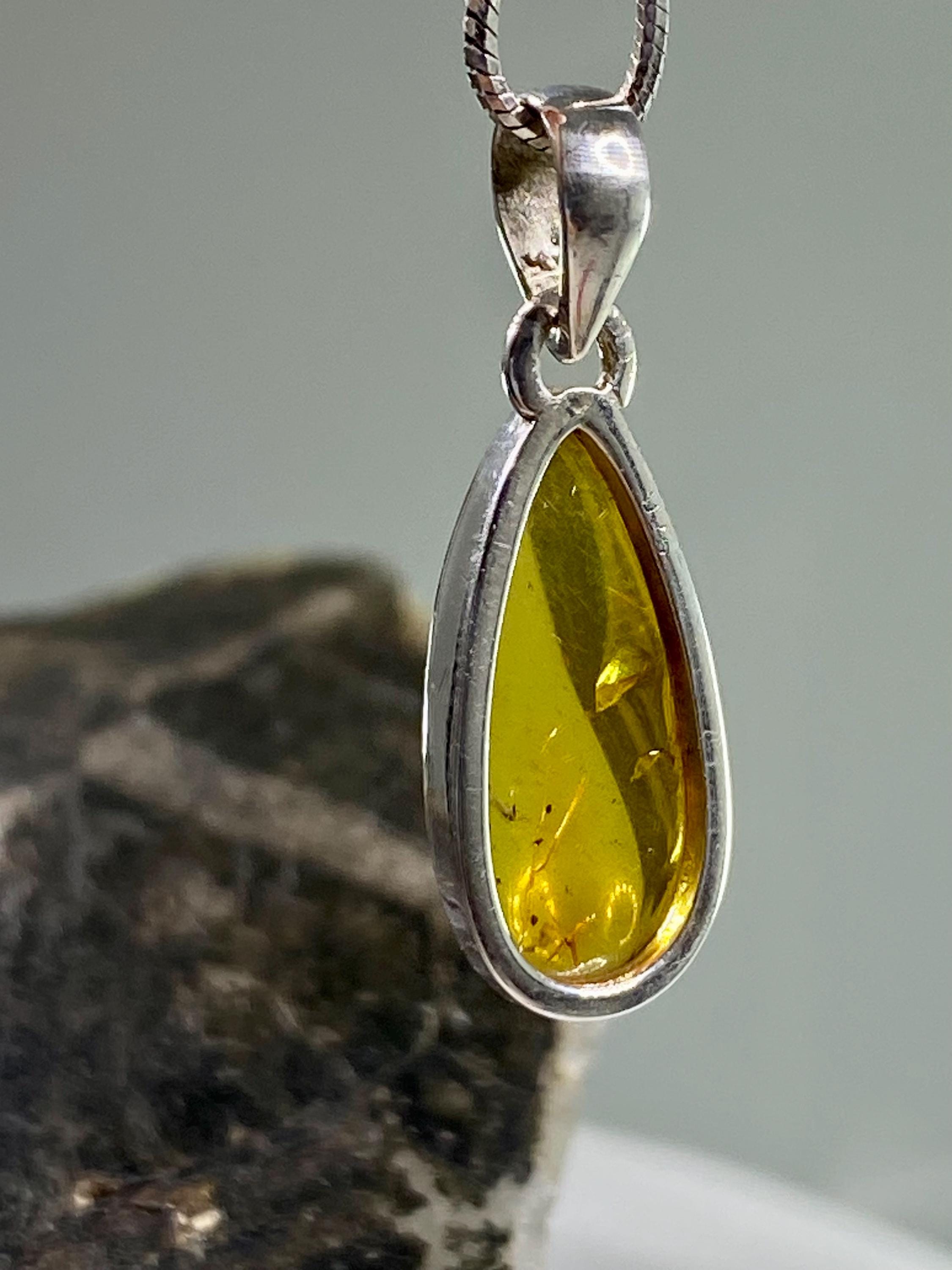 Baltic Amber Sterling Silver Pendant