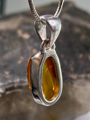 Baltic Amber Sterling Silver Pendant