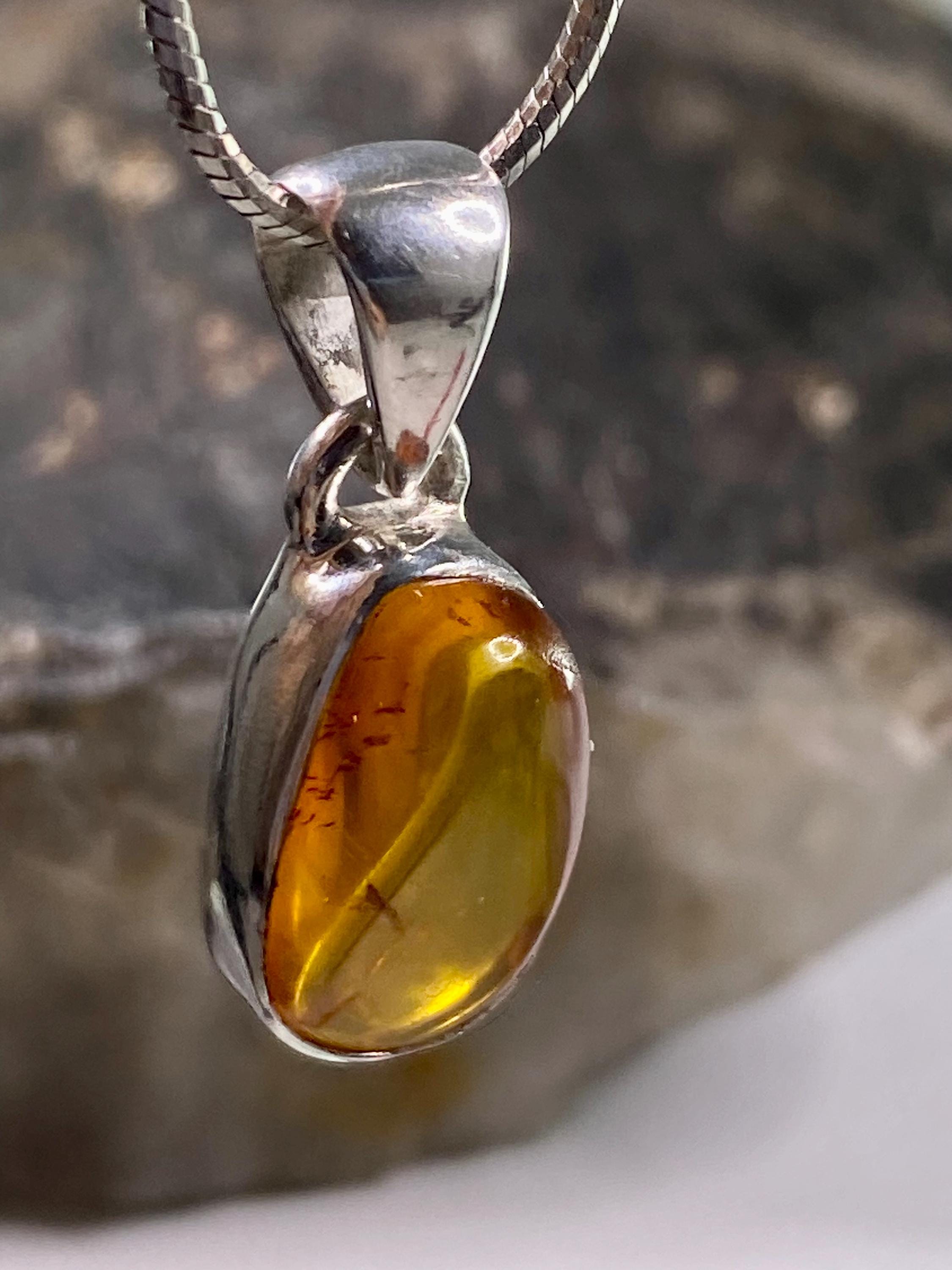 Baltic Amber Sterling Silver Pendant