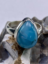 Larimar and Silver Ring