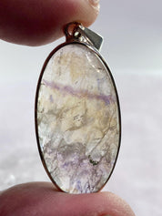 A Rare Blue John and Silver Pendant.