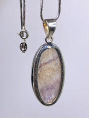 A Rare Blue John and Silver Pendant.