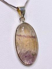 A Rare Blue John and Silver Pendant.