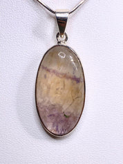 A Rare Blue John and Silver Pendant.