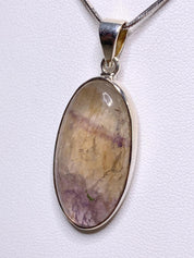 A Rare Blue John and Silver Pendant.