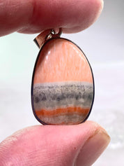 British Celestobarite Silver Oval Pendant