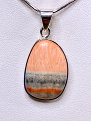 British Celestobarite Silver Oval Pendant