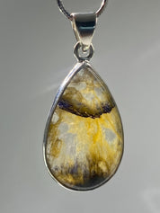 Blue John Silver Pendant - Extremely Rare