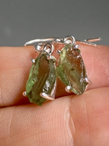 Green Apatite and 925 Silver Drop Earrings