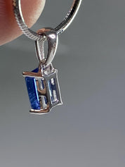 Blue Kyanite and Silver Pendant