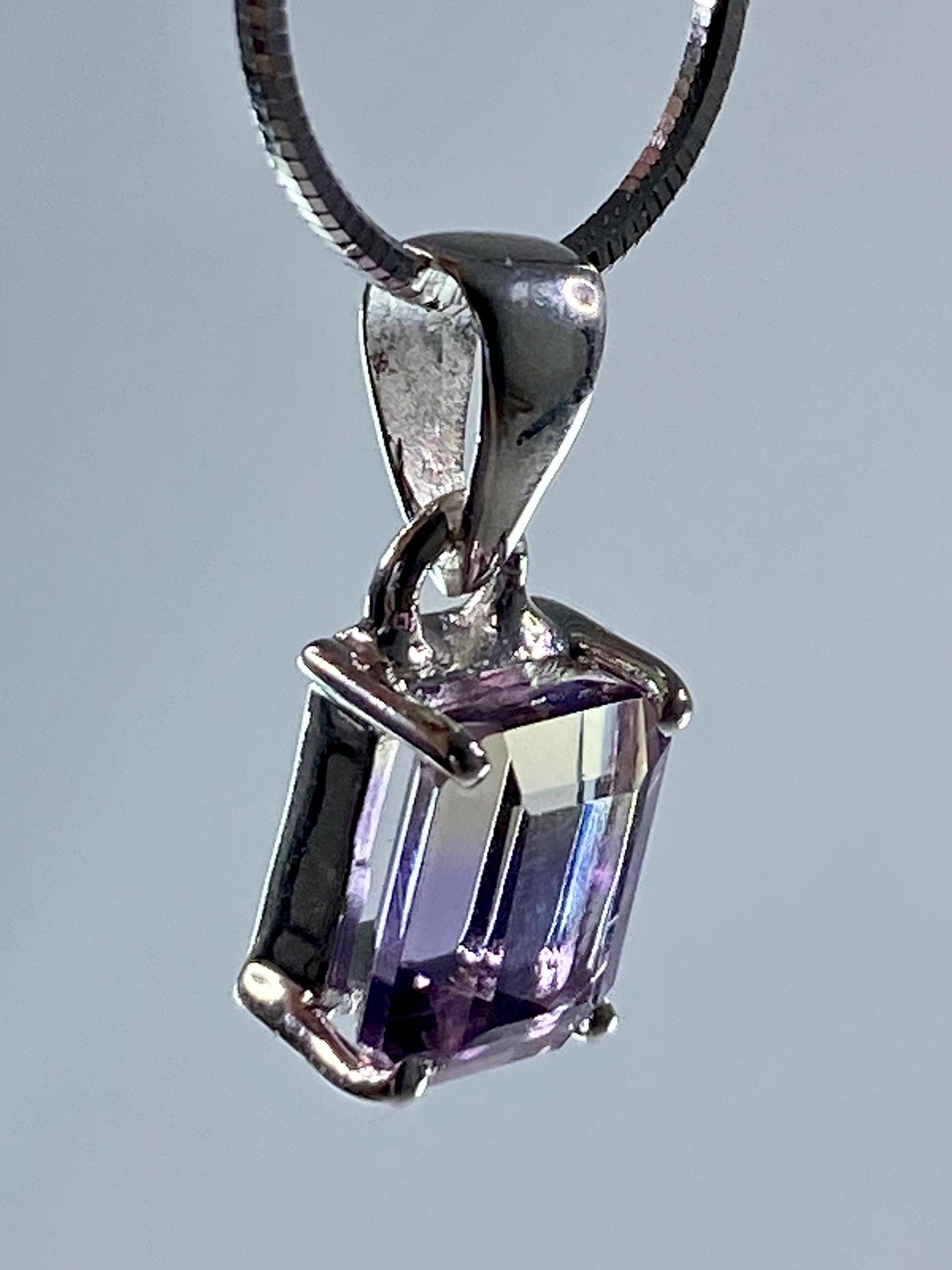 Natural Ametrine 925 Silver Pendant Necklace