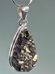 Pyrite Drusy/Druzy Silver Pendant