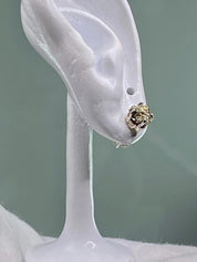 Pyrite Drusy/Druzy Silver Stud Earrings