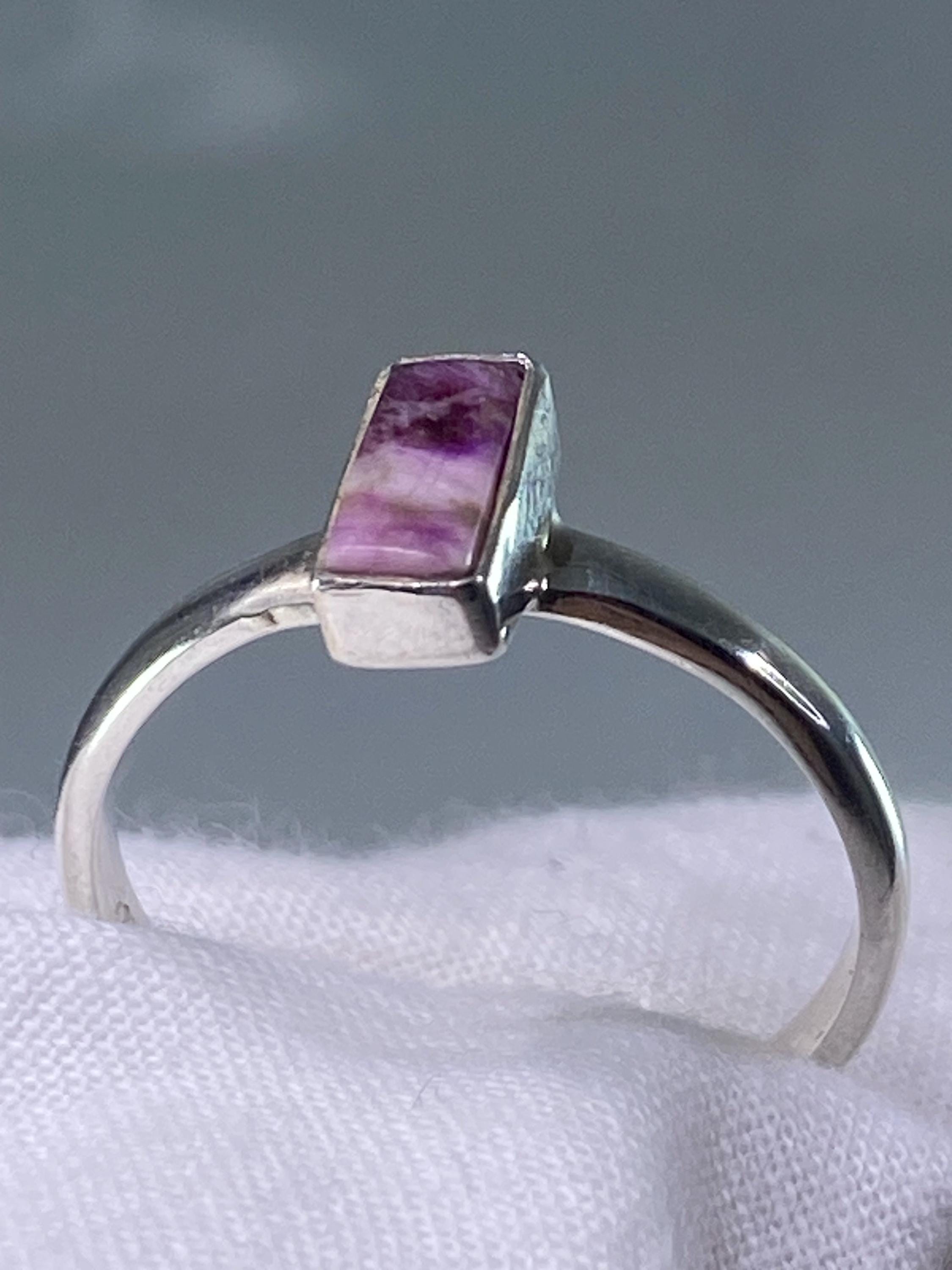 High Quality Sugilite and Silver Ring