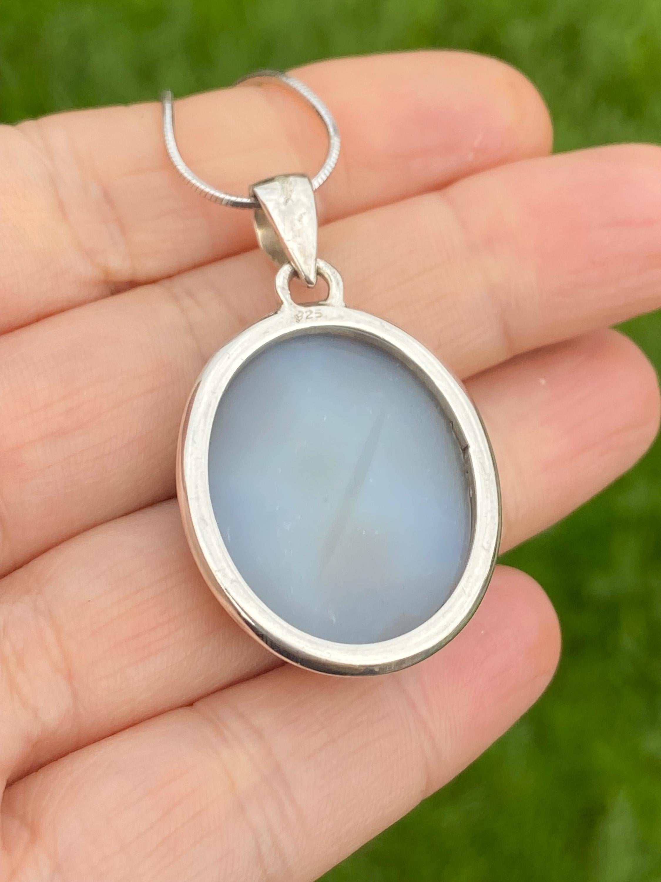 Golden Window Druzy Silver Pendant