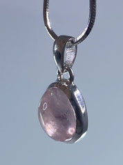 Natural Morganite and Sterling Silver Pendant