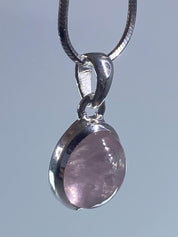 Natural Morganite and Sterling Silver Pendant