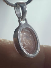Natural Morganite and Sterling Silver Pendant