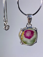 The Perfect Watermelon Tourmaline and Silver pendant